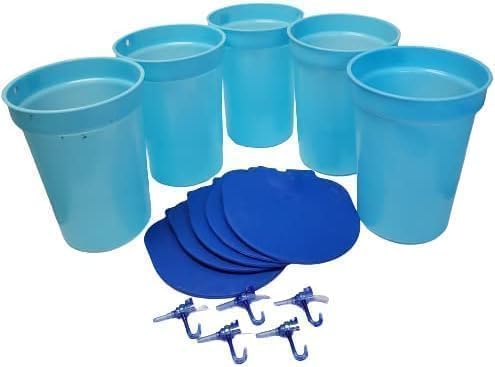 Maple Syrup Tapping Kit - 3 Gallon Plastic Bucket, Bucket Lid, and Maple Sap Tapping 5/16" Tree Saver Spile/Spout (10 Pack)