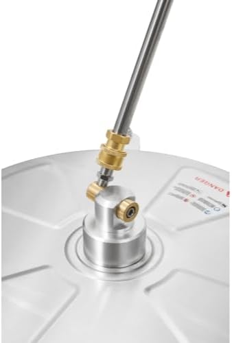 15 in. Pressure Washer Surface Cleaner in Stainless Steel w/Wheels, 4000 Max PSI, 3/8" Connector & 2 Extension Wands. Ideal for Driveways, Sidewalks, Patios, Decks