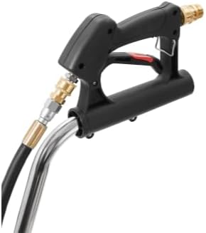 24 in. Pressure Washer Surface Cleaner in Stainless Steel w/Handles & Wheels, 4350 Max PSI, 3/8" Connector & 2 Adapters Ideal for Driveways, Sidewalks, Patios, Decks