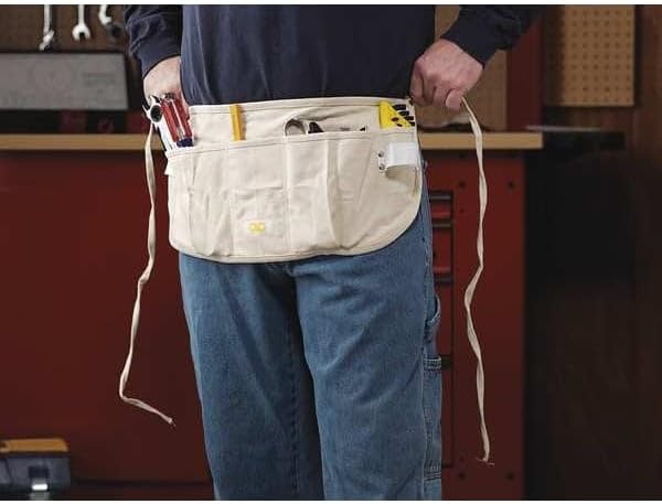 Custom Leathercraft Tool Holsters Waist tool aprons, White, Small US
