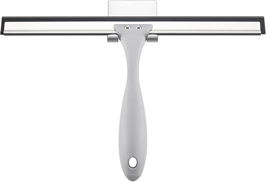 AmazerBath Squeegee for Shower Glass Door, All-Purpose Squeegee with Hook for Shower Doors, Windows, Mirrors, Tiles and Car Glass, 10 Inches