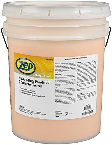Zep Professional Heavy-Duty Powdered Concrete Cleaner - 125 LB (1 Drum) 1041750 - Fast Acting, Alkaline, Removes Grease and Oil on Floors