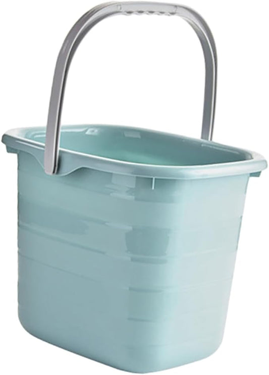 TEHAUX Small Plastic Bucket with Handle 11l Multipurpose Water Container for Home Cleaning Mop Bucket Portable Water Holder for Laundry and Bath Use
