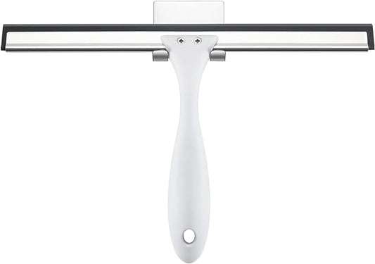 AmazerBath Squeegee for Shower Glass Doors - All-Purpose Squeegee with Hook for Windows, Mirrors, Tiles and Car Glass, 10 Inches