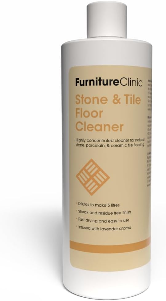 Furniture Clinic Stone & Tile Floor Cleaner | Dilutes to 170 FL Oz | Easy and Safe Application | Quick-Drying with Lemon Aroma | 17oz / 500ml