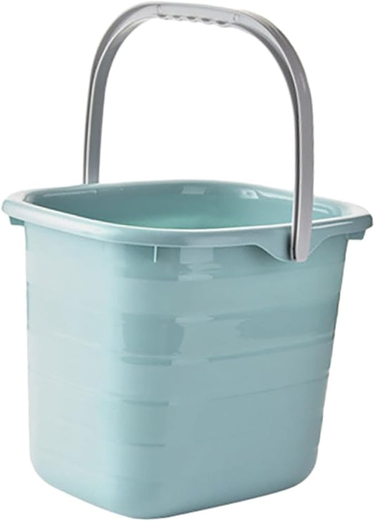 Plastic Water Bucket with Handle 11L Small Rectangular Home Water Container for Mopping and Bathing Household Cleaning Supplies