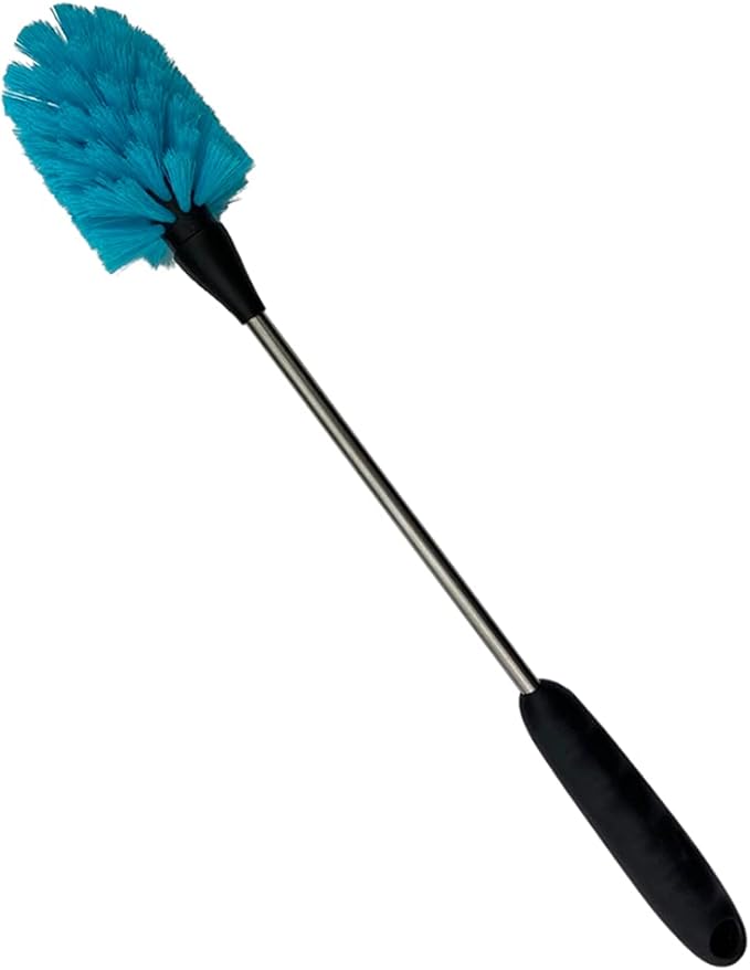 NuRich Long Bottle Brush for Water Bottles - Heavy Duty Stainless Steel Cleaning Brush with Non-Slip Grip, Compatible with Hydro Flask, Yeti, Nalgene, Owala & More Reusable Bottles
