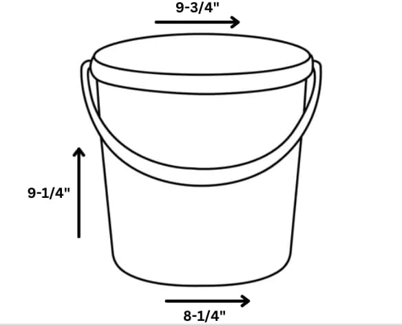 House Naturals 2 Gallon Purple Food Grade BPA Free Made in USA Bucket with Screw On Lid - Pack of 3 (Black lids)