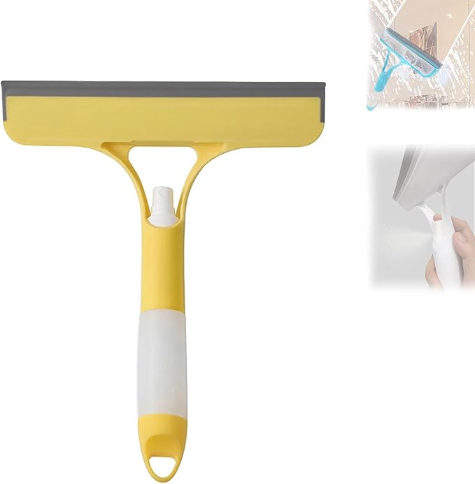 3 in 1 Spray Squeegee, Window Squeegee with Sprayer, Spray WindowSqueegee Cleaner with Spray Bottle for Car, Home, Kitchen Windows