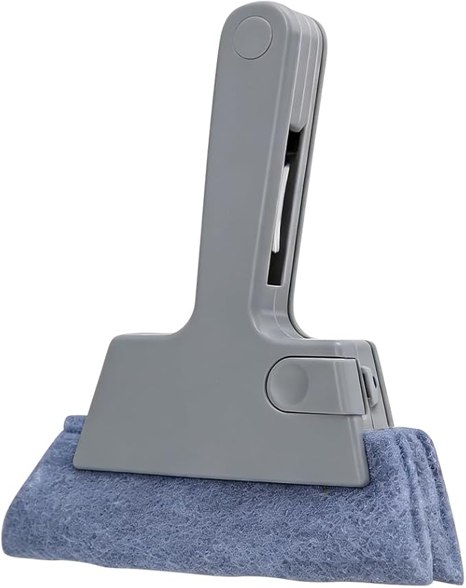 Magic Window Track Cleaner, Window Groove & Track Cleaning Brush Tools Set for Window Lides Gaps Tile Lines Shutter Car Vents (Gray)