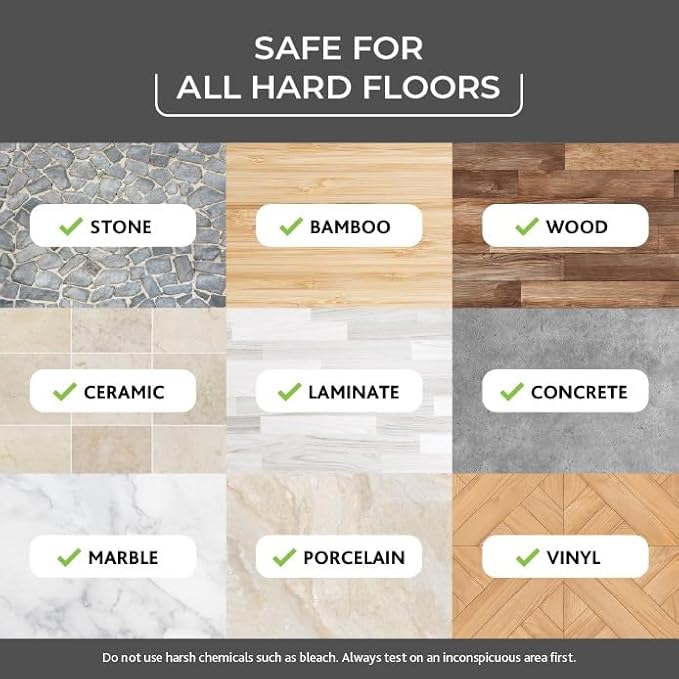 O-Cedar RinseClean Spin Mop & Bucket System + 2 Extra Mop Heads| Clean with Water | Removes 99% of Bacteria Plastic