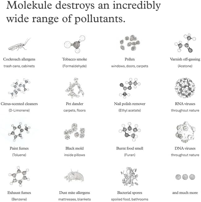 Molekule Air PECO-Filter Replacement - Authentic Molekule Advanced PECO-Filter with Activated Carbon - High Efficiency Multi-Layer Air Purification - Helps Remove Allergens, Dust & Odors