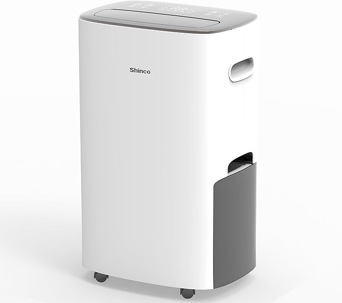 Shinco 86 Pints Dehumidifier for Home and Basements, 5000 Sq.Ft Dehumidifiers with Drain Hose, Auto or Manual Drainage, Auto Defrost, Quietly Remove Moisture, Intelligent Humidity Control, 24HR Timer
