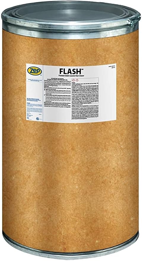 Zep Flash Powdered Concrete Floor Cleaner - 125lb (Case of 1) 72342 - Premium Grade, Alkaline, Removes Grease and Oil Deposits