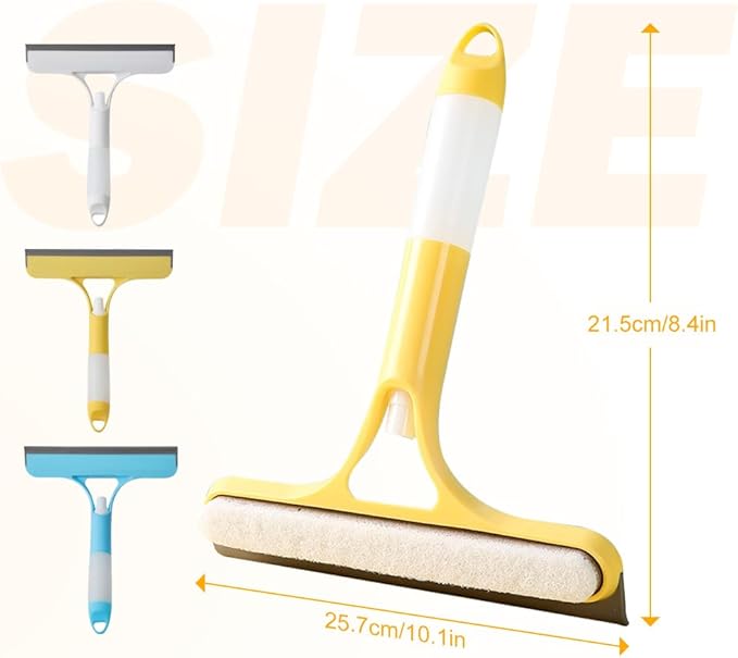 3 in 1 Window Cleaning Scraper, 3 in 1 Squeegee for Window Cleaning, All Purpose Window Cleaner Tool for Windows, All-Purpose Window Cleaner Tools (Yellow)