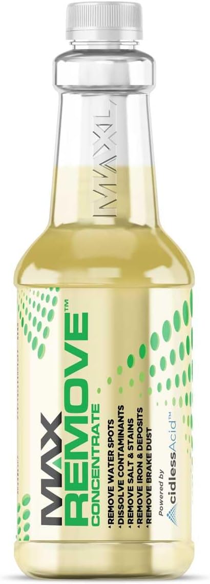 MAXL® MAXRemove® Iron Remover Car Detailing (20oz) - Powered by AcidlessAcid® Technology, Safely Remove Stubborn Water Spots, Grime & Stains from Paint, Glass, Chrome & Wheels – Perfect for Detailing