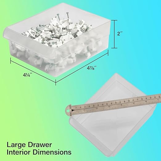 Akro-Mils 64-Drawer Plastic Storage Cabinet, 20-Inch W x 6-Inch D x 16-Inch H | Black | Model 10164 | Garage Organization