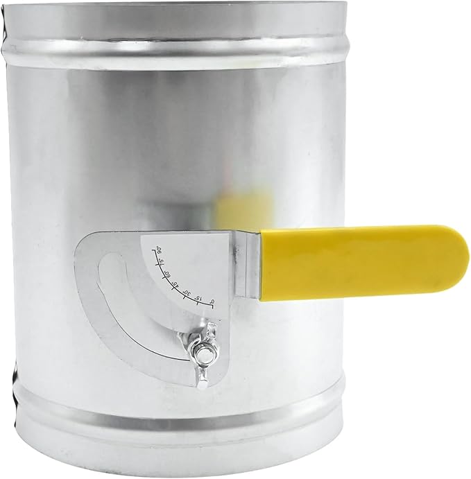 HVAC Duct Manual Volume Damper 6Inch Air Flow Regulator Airflow Ducting Backdraft Damper for Air Ventilation System (6 Inch)