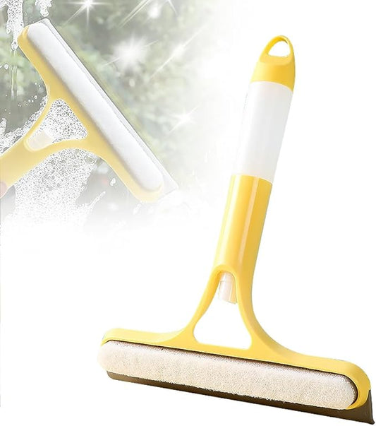 3 in 1 Window Cleaning Scraper, 3 in 1 Squeegee for Window Cleaning, All Purpose Window Cleaner Tool for Windows, All-Purpose Window Cleaner Tools (Yellow)