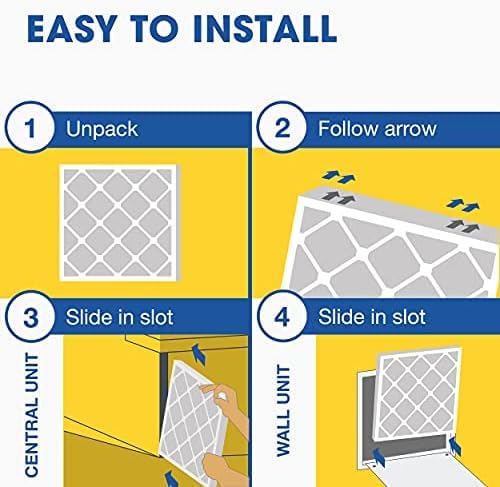 Aerostar 20x25x4 MERV 8 Air Filter, 6 Count, ACTUAL SIZE (19.50 x 24.50 x 3.75) HVAC, Furnace Filter for Allergies, Dust, Pet Dander & Smoke (MPR 1500 / FPR 10) Fits Lennox & Honeywell Devices