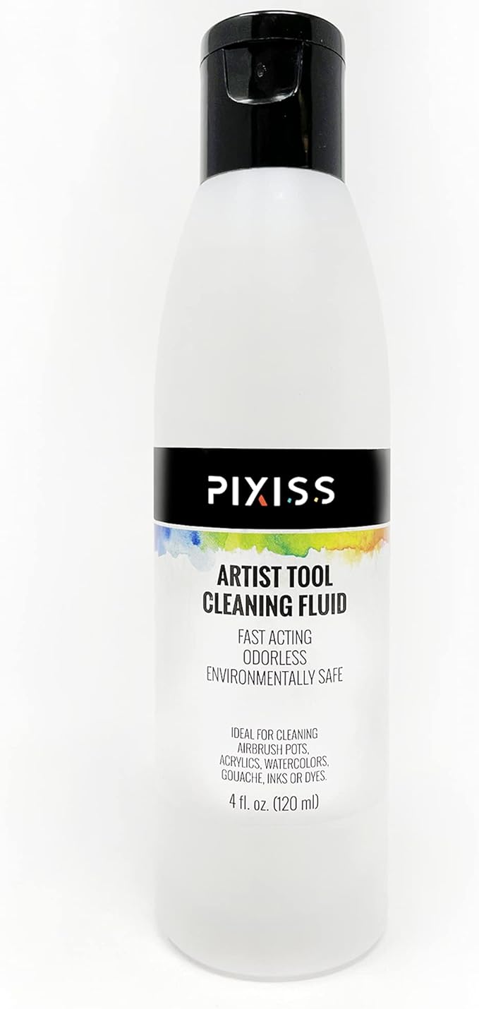Airbrush Cleaner Kit With Brush Cleaner Solution - Ultimate Airbrush Cleaning Kit, Holder, and Pot for Efficient Cleaning of Airbrushes - Glass Clean Pot Cleaning Jar