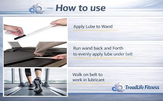 TreadLife Fitness Slick-Stick 5 Treadmill Maintenance Kit | 5X Applications of Treadmill Lubricant for Belt | 100% Silicone Lube | 15" Heavy Duty Applicator | Directions Included