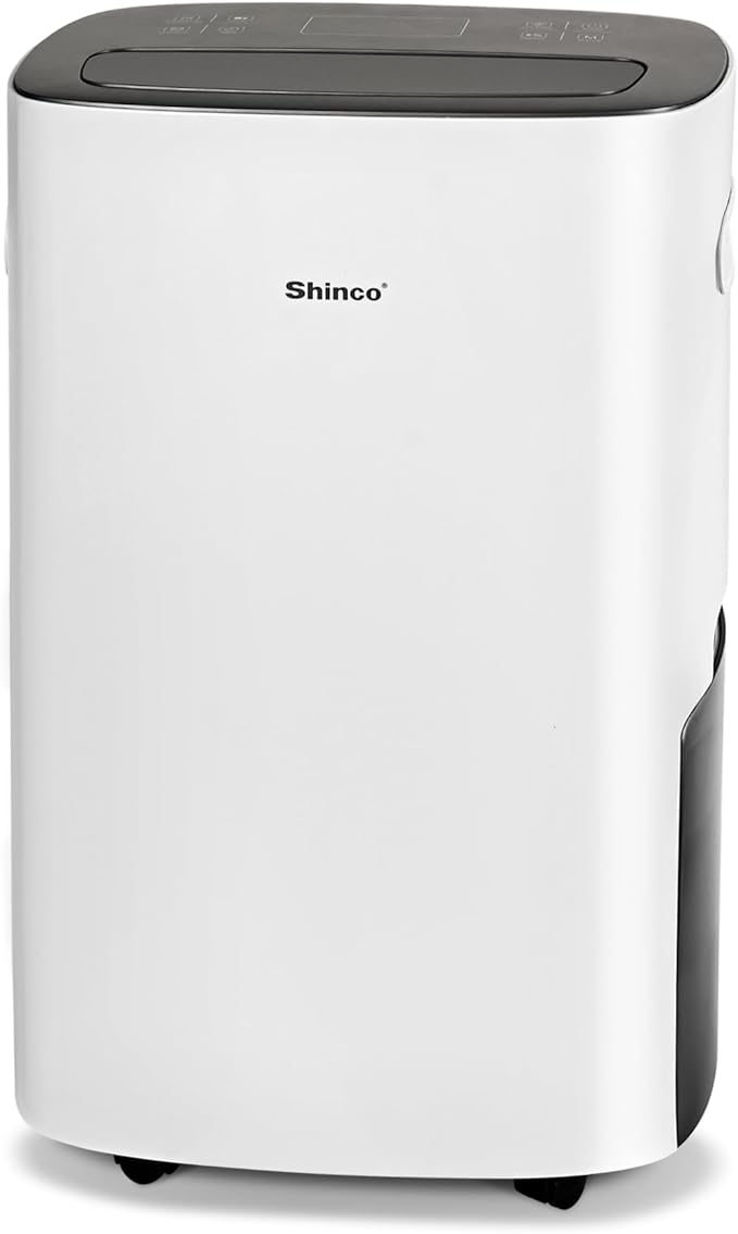 Shinco 86 Pints Dehumidifier for Home and Basements, 5000 Sq.Ft Dehumidifiers with Drain Hose, Auto or Manual Drainage, Auto Defrost, Quietly Remove Moisture, Intelligent Humidity Control, 24HR Timer