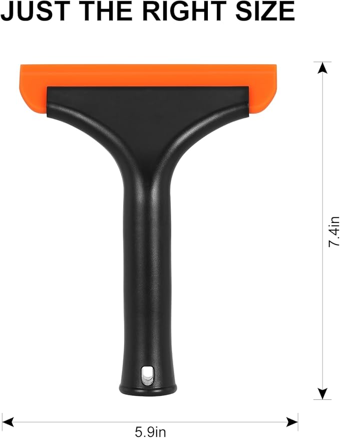 SetSail Shower Squeegee for Glass Doors, Small Squeegee for Shower Glass Door Mini Silicone Squeegee for Window Cleaner Tool Bathroom Squeegees for Car Window Cleaning 2 Pack