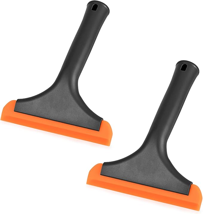 Gomake Small Silicone Squeegee Window Shower Squeegee Tool,Auto Water Blade for Car Windshield, Window, Mirror, Glass Door,Bathroom