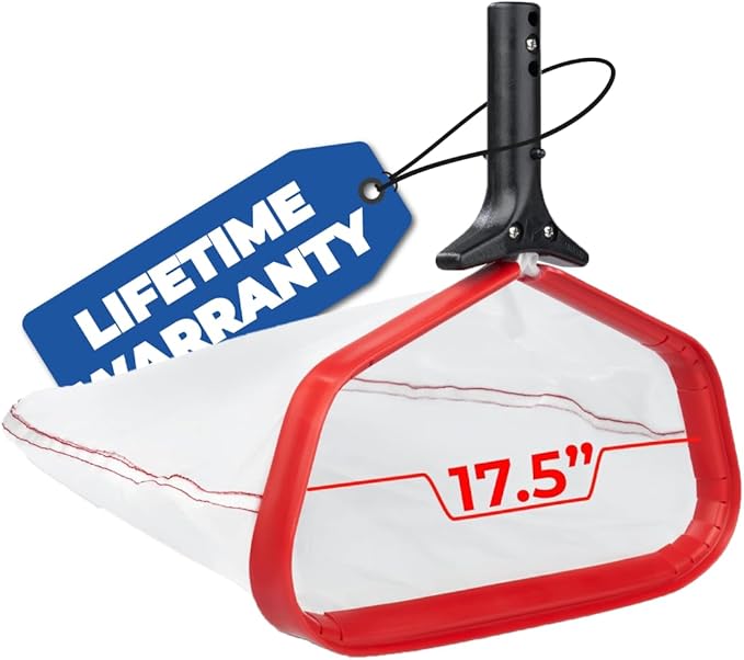 ProTuff 17" Silt Net Pool Skimmer for PROS – “490 Promise” Unlimited Unconditional Replacement – Ultra-Durable Ultra Fine Net for Silt – Heavy-Duty Aluminum Frame, EZ-Clip & Deep Bag for Cleaning