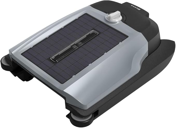 Betta Flex Solar-Powered Robotic Pool Skimmer – Cordless with Dual Cleaning Modes, Soft-Touch Pool Protection. Compatible with Infinity Edge, In-Ground & Above-Ground Pools (Grey)