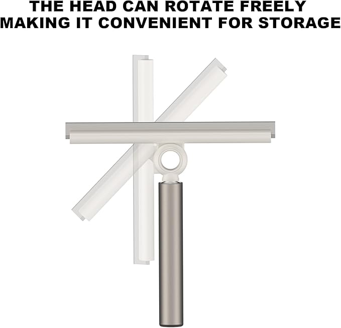 Extendable Shower Squeegee for Glass Doors, Shower Squeegee with 10-Inch Silicone Blade, Telescoping Handle for Windows and Shower Glass, Silver