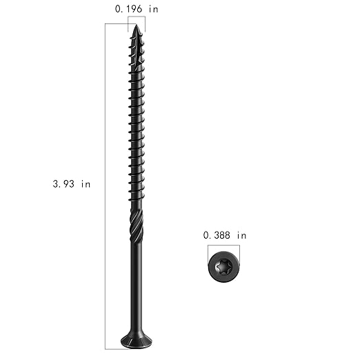 #10 * 4" Black Deck Screws, (800pcs) 15 lbs.Exterior Wood Screws, Rust Resistant epoxy Coated, Bronze, T25 Star Bit