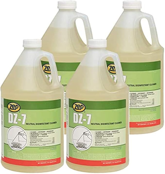 Zep DZ-7 Neutral Disinfectant Cleaner - 1 Gallon (Case of 4) 752023