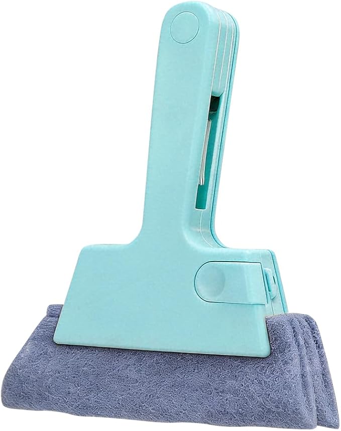 Magic Window Track Cleaner, Window Groove & Track Cleaning Brush Tools Set for Window Lides Gaps Tile Lines Shutter Car Vents (Blue)