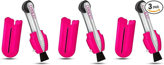 CarbonKlean Peeps Glasses Cleaner - for Eyeglasses, Reading Glasses, and More - Lens Cleaner with Carbon Microfiber Tech - Injected Pink- 3 Count
