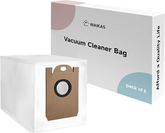 T30 Vacuum Bags for Airrobo T20+/T25+/T30+/GT21 Vacuum Robot Replacement Parts, Disposable Large Capacity Dust Bags (6-Pack)