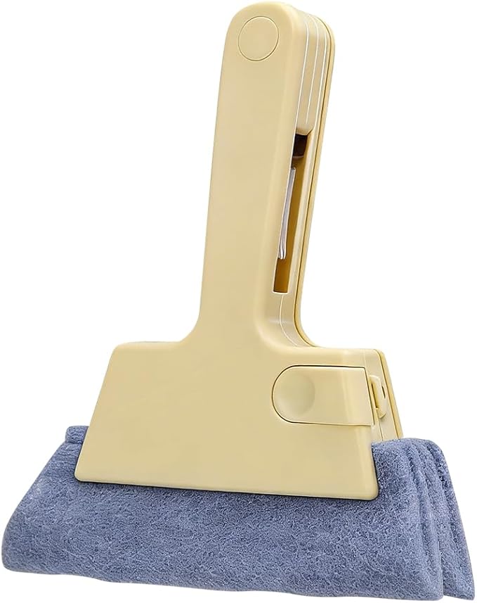 Magic Window Track Cleaner, Window Groove & Track Cleaning Brush Tools Set for Window Lides Gaps Tile Lines Shutter Car Vents (Yellow)