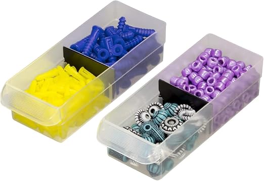 Akro-Mils 44-Drawer Plastic Drawer Storage Cabinet for Garage Organization, Bead Organizer, Building Bricks Storage, Teacher Toolbox, Makeup Organizer, 20-Inch W x 6-Inch D x 16-Inch H, 10144 Yellow