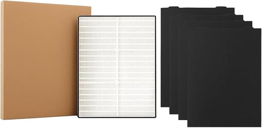 Nispira True HEPA Filter (Small) with 4 Pre-Carbon Filters Compatible with Whirlpool Whispure Air Purifier Models AP150 AP250 AP25030K APR25530L Compared to Part # 1183051 1183051K Small Filter. 1 Set