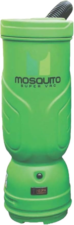 Mosquito-America Super Vac Backpack Vacuum with HEPA Filtration (Model 06-1062-MG) - 6-Quart Capacity/Green/Smooth Glide Tool Kit Included. Great for Commercial or Residential Applications!