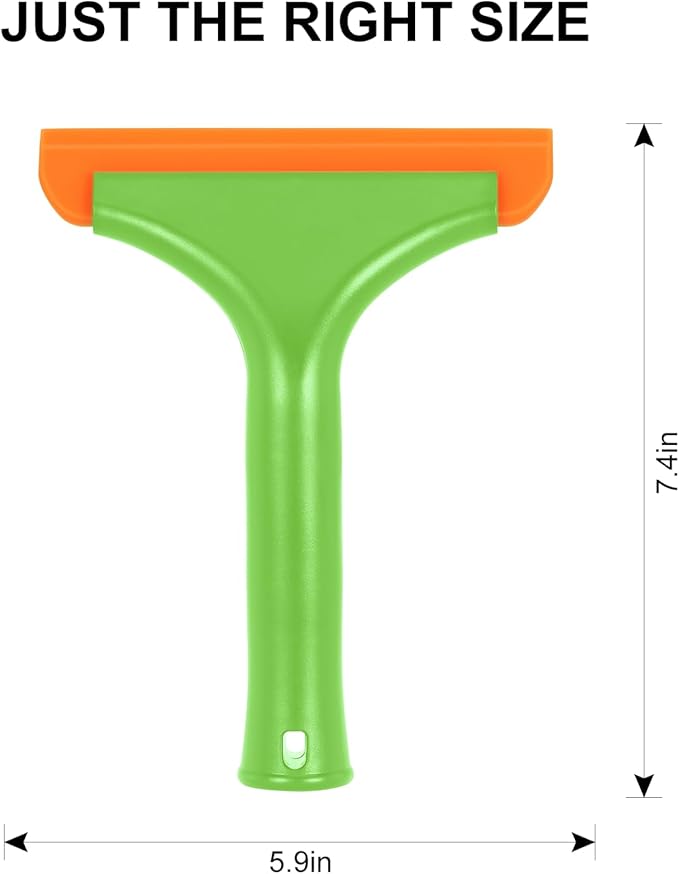 SetSail Shower Squeegee for Glass Doors Small Squeegee for Shower Glass Door Mini Silicone Window Squeegee for Car Windshield Cleaning, Green