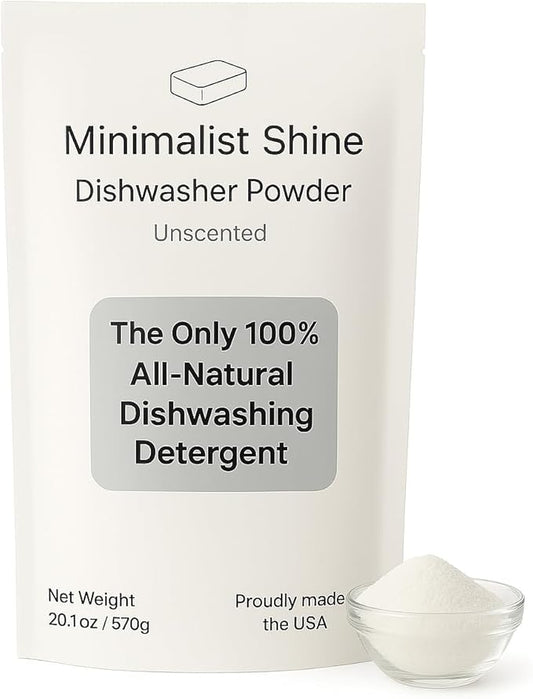 Dishwasher Detergent, 100% Plastic-Free Dishwashing Soap, Eco-Friendly, All Natural Sustainable Dishwasher Powder, Cuts Grease and Grime, Non-Toxic and Unscented, 60 Loads
