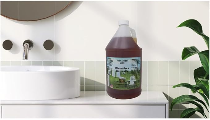 Naturally Preformed Enzyme Cleaner, Enzyme Solution, Multi-Purpose Cleaner, Laundry Additive and More - Concentrate - Fresh and Clean Scent -128oz