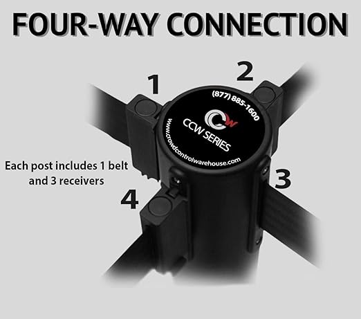 Montour Line WM115 Wall Mounted Retractable Belt Barrier with Standard Belt End, Fixed Mount, Polished Stainless Steel Casing (13 ft Fluorescent Pink Belt)