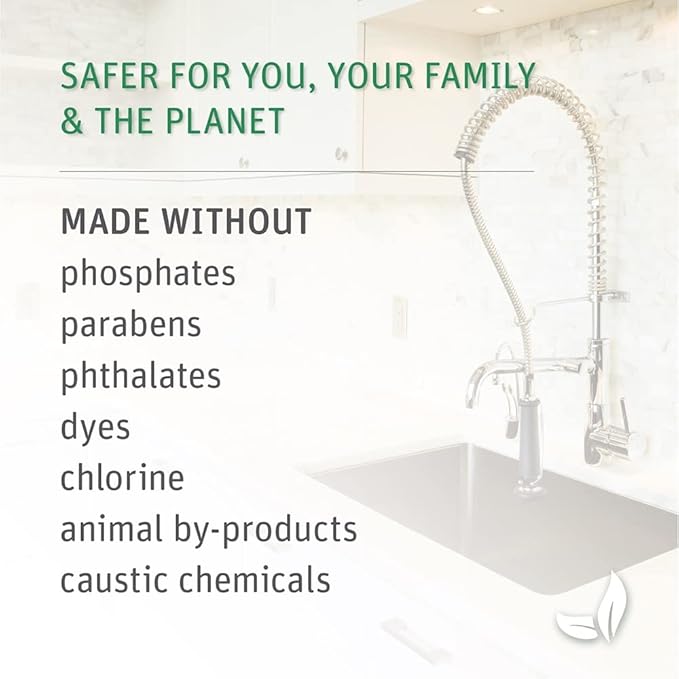 Grab Green Automatic Dishwashing Detergent Pods, 24 Count, Thyme Fig Leaf Scent, Plant and Mineral Based, Superior Cleaning, Powerful Grease Removal, Brilliant Shine