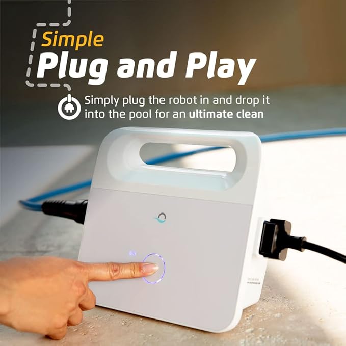 Dolphin Proteus DX5i Wi-Fi Automatic Robotic Pool Vacuum Cleaner, Wall Climbing, Waterline Scrubber Brush, Ideal for In-Ground Pool up to 50 FT in Length