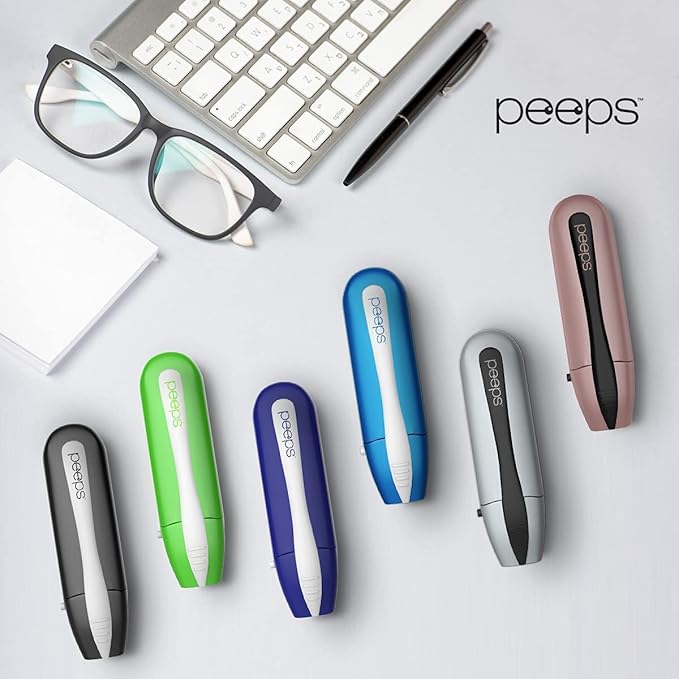CarbonKlean Peeps Eyeglass Lens Cleaner - Efficient and Durable Carbon Microfiber Technology - Exclusively Used by NASA - 500 Uses (Injected Black)