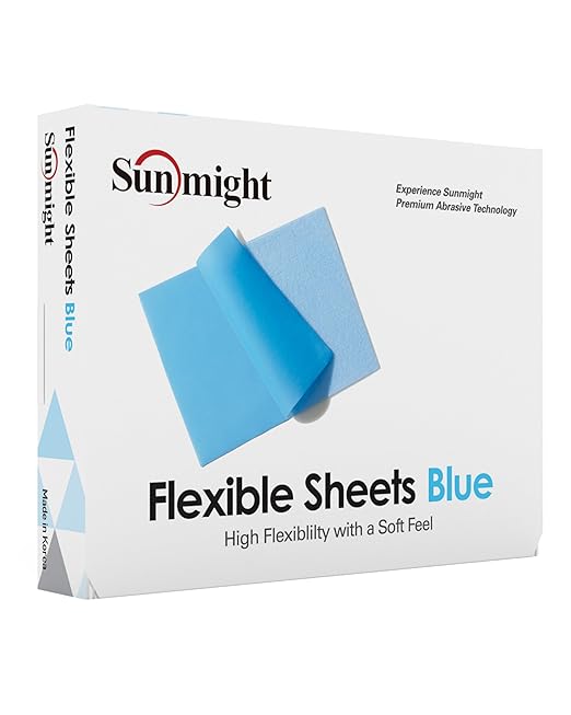 Sunmight 600G Grip 25 Flexible Sanding Sheets - Premium Aluminum Oxide - Flexible Sandpaper Film Backing - Ceramic Alumina Grit - Sandpaper for Wood, Metal, Plastic & Automotive