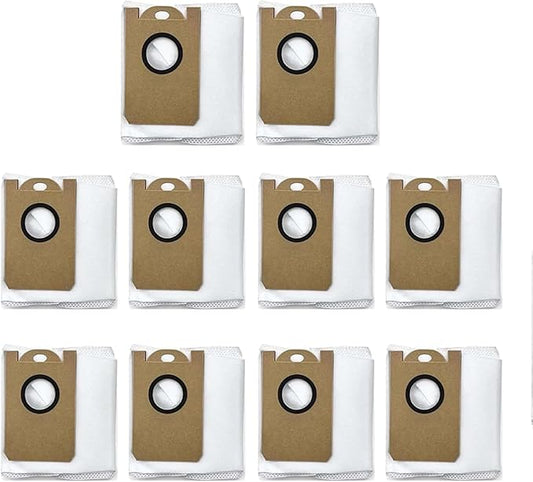 10 Pcs Dust Bgas for Laresar L6 Pro/AIRROBO T10+/Honiture Q6 Pro/iHome AutoVac Nova/Nova Pro/Luna Pro Robot Vacuum iHRVS1PRO-3BLK, Replacement 10 Vacuum Bags